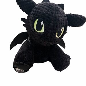 Build-A-Bear Black Dragon with Green Eyes
